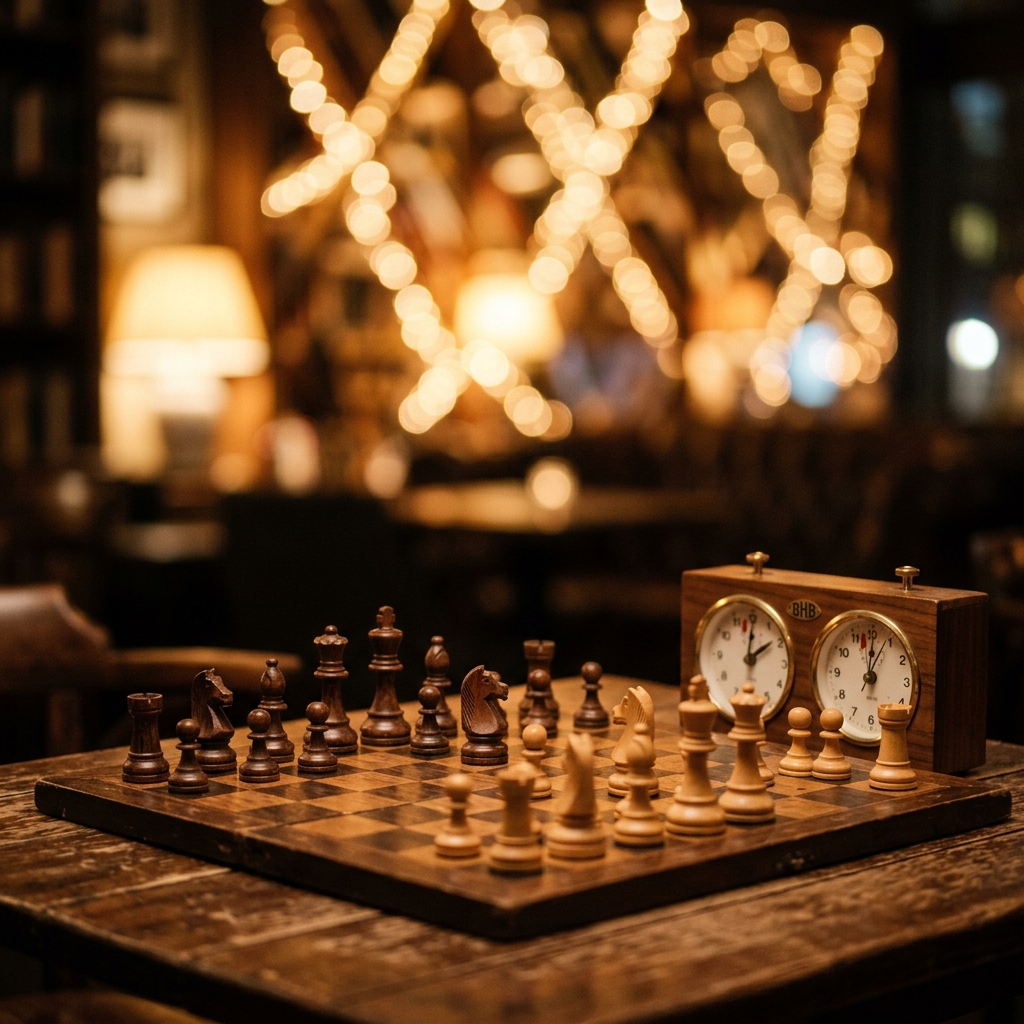 Antique Clock and Board